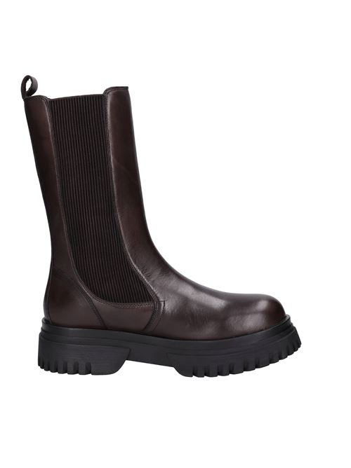 Leather ankle boots EMANUELLE VEE | 432M-500-10-SAX-/DKBROMARRONE